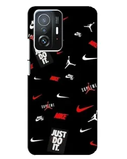 Чехол для Xiaomi 11T / 11T Pro с картинкой «Nike Mix Pattern»