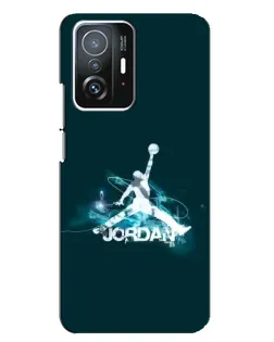 Чехол для Xiaomi 11T / 11T Pro с картинкой «Jordan Blue Fire»
