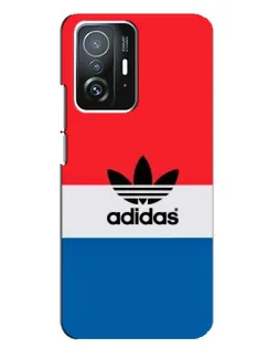 Чехол для Xiaomi 11T / 11T Pro с картинкой «Ретро блоки Adidas»