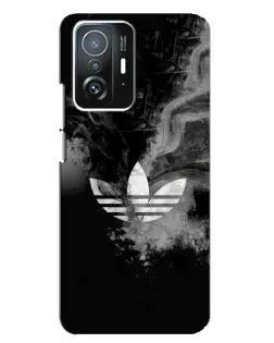 Чехол для Xiaomi 11T / 11T Pro с картинкой «Абстрактный дым Adidas»