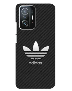 Чехол для Xiaomi 11T / 11T Pro с картинкой «Adidas Карбоновая текстура»