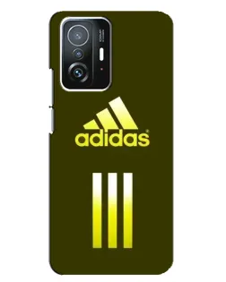 Чехол для Xiaomi 11T / 11T Pro с картинкой «Оливковый градиент Adidas»