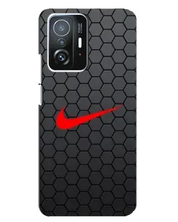 Чехол для Xiaomi 11T / 11T Pro с картинкой «Nike — карбоновая сетка»