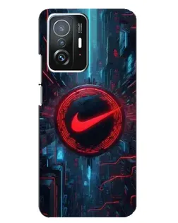 Чехол для Xiaomi 11T / 11T Pro с картинкой «Техногенный стиль Nike»