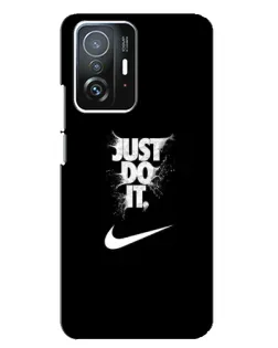 Чехол для Xiaomi 11T / 11T Pro с картинкой «Текстовый принт Nike»