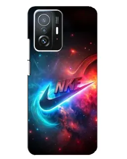 Чехол для Xiaomi 11T / 11T Pro с картинкой «Огненный логотип Nike»