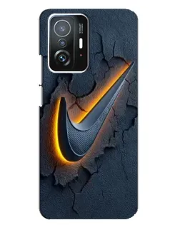 Чехол для Xiaomi 11T / 11T Pro с картинкой «Объемный логотип Найк»