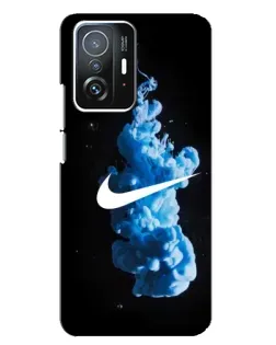 Чехол для Xiaomi 11T / 11T Pro с картинкой «Nike и синий дым»