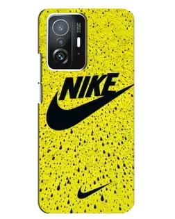 Чехол для Xiaomi 11T / 11T Pro с картинкой «Желтый текстурный Nike»