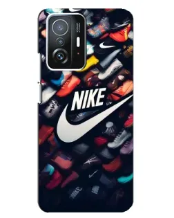 Чехол для Xiaomi 11T / 11T Pro с картинкой «Коллекция кроссовок Nike»