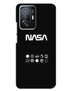 Чехол для Xiaomi 11T / 11T Pro с картинкой «NASA — технический принт»