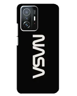 Чехол для Xiaomi 11T / 11T Pro с картинкой «NASA — вертикальный логотип»