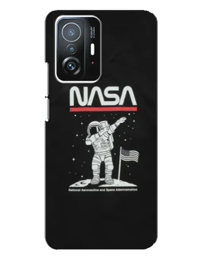 Чехол для Xiaomi 11T / 11T Pro с картинкой «NASA — шагаем по Луне»