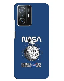 Чехол для Xiaomi 11T / 11T Pro с картинкой «NASA — лунная миссия»