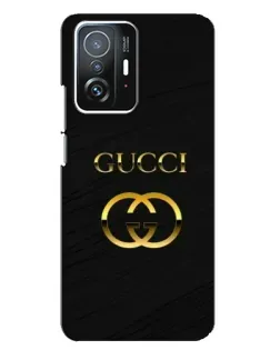 Чехол для Xiaomi 11T / 11T Pro с картинкой «Золотой логотип Gucci»