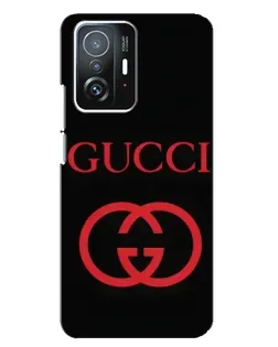 Чехол для Xiaomi 11T / 11T Pro с картинкой «Gucci — красный логотип»