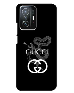 Чехол для Xiaomi 11T / 11T Pro с картинкой «Gucci — серебряная змея»