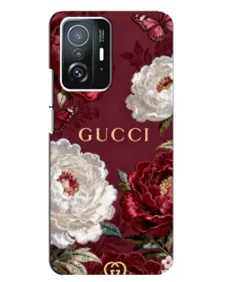 Чохол для Xiaomi 11T / 11T Pro з картинкою «Gucci — бордові троянди» Чохол для Xiaomi 11T / 11T Pro з картинкою «Gucci — бордові троянди»