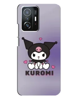 Чехол для Xiaomi 11T / 11T Pro с картинкой «Kuromi — фиолетовый арт»