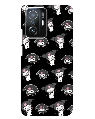 Чехол для Xiaomi 11T / 11T Pro с картинкой «Черный паттерн Kuromi»