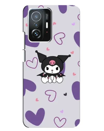Чехол для Xiaomi 11T / 11T Pro с картинкой «Kuromi и лавандовые сердца»
