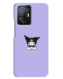 Чехол для Xiaomi 11T / 11T Pro с картинкой «Kuromi — фиолетовый минимализм»