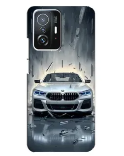 Чехол для Xiaomi 11T / 11T Pro с картинкой «BMW в свете фар»