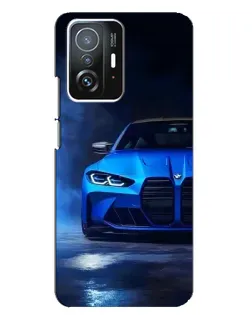 Чехол для Xiaomi 11T / 11T Pro с картинкой «Голубая BMW M4»