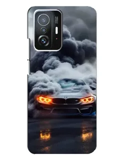 Чехол для Xiaomi 11T / 11T Pro с картинкой «BMW в дыму»