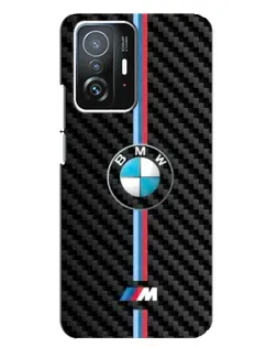 Чехол для Xiaomi 11T / 11T Pro с картинкой «Эмблема BMW и карбон»