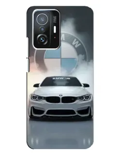 Чохол для Xiaomi 11T / 11T Pro з картинкою «BMW в білому диму»