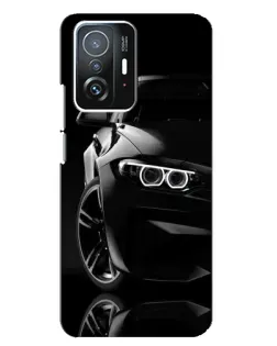 Чохол для Xiaomi 11T / 11T Pro з картинкою «Чорна BMW — профіль»