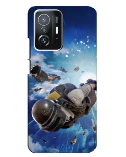 Чехол для Xiaomi 11T / 11T Pro с картинкой «Десант PUBG — прыжок»