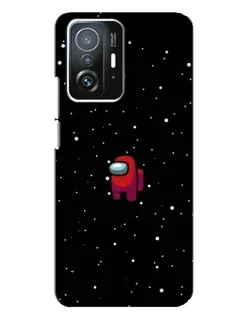 Чехол для Xiaomi 11T / 11T Pro с картинкой «Красный Among Us»