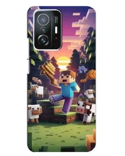 Чехол для Xiaomi 11T / 11T Pro с картинкой «Стив на ферме» Чехол для Xiaomi 11T / 11T Pro с картинкой «Стив на ферме»