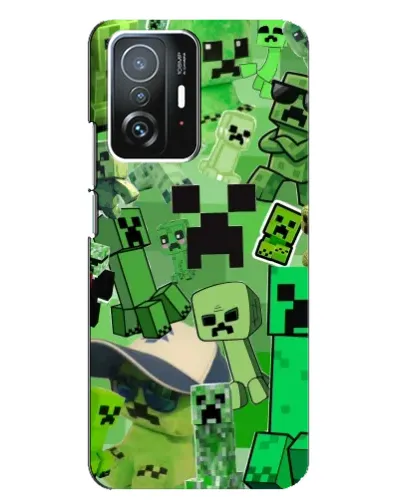 Чехол для Xiaomi 11T / 11T Pro с картинкой «Криперы Minecraft»