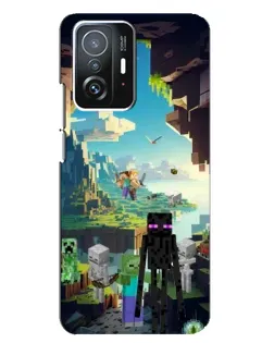 Чехол для Xiaomi 11T / 11T Pro с картинкой «Эндермен в лесу»