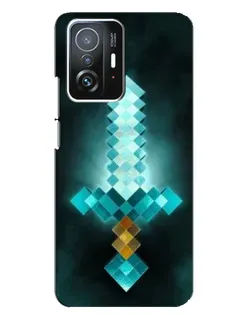 Чехол для Xiaomi 11T / 11T Pro с картинкой «Алмазный меч неон»