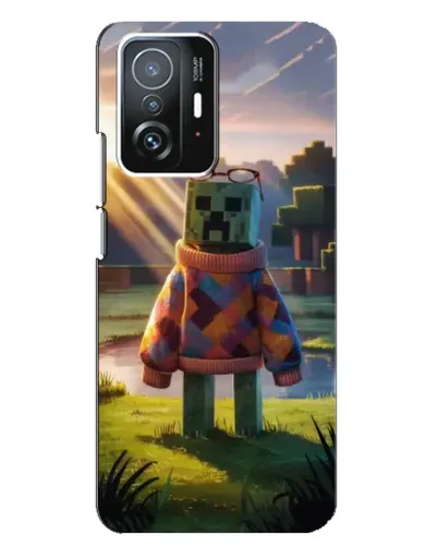 Чехол для Xiaomi 11T / 11T Pro с картинкой «Крипер в свитере»