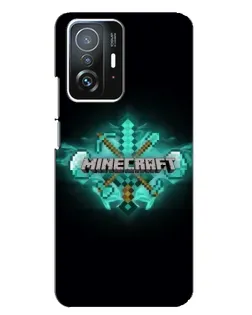Чехол для Xiaomi 11T / 11T Pro с картинкой «Minecraft Diamond лого»