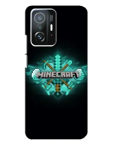 Чехол для Xiaomi 11T / 11T Pro с картинкой «Minecraft Diamond лого»