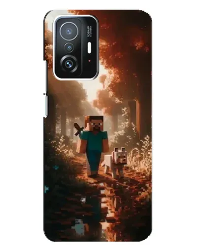 Чехол для Xiaomi 11T / 11T Pro с картинкой «Стив в лесу»