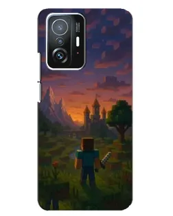Чехол для Xiaomi 11T / 11T Pro с картинкой «Стив у башни»