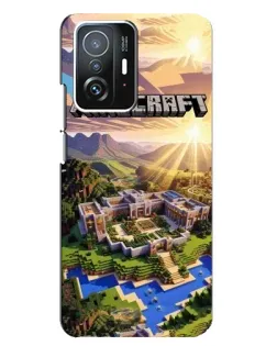 Чехол для Xiaomi 11T / 11T Pro с картинкой «Minecraft панорама»