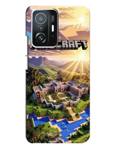 Чехол для Xiaomi 11T / 11T Pro с картинкой «Minecraft панорама»
