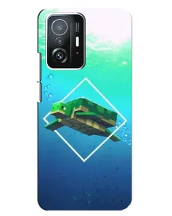 Чохол для Xiaomi 11T / 11T Pro з картинкою «Черепаха Minecraft»