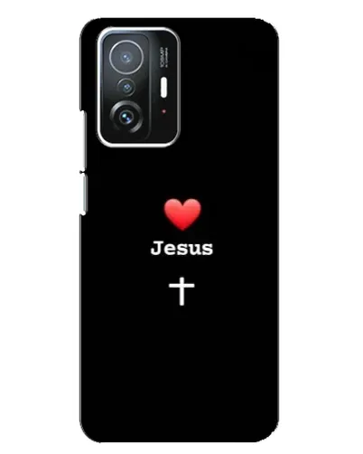 Чехол для Xiaomi 11T / 11T Pro с картинкой «Сердце - Jesus»