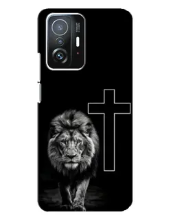 Чехол для Xiaomi 11T / 11T Pro с картинкой «Лев и Крест»