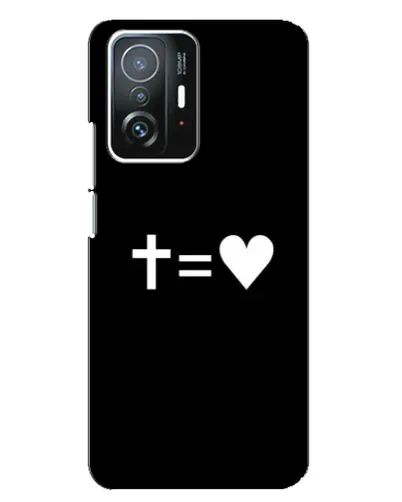 Чехол для Xiaomi 11T / 11T Pro с картинкой «Крест и Сердце»