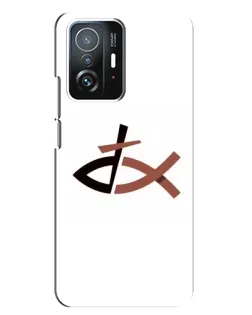 Чехол для Xiaomi 11T / 11T Pro с картинкой «Рыба и крест»